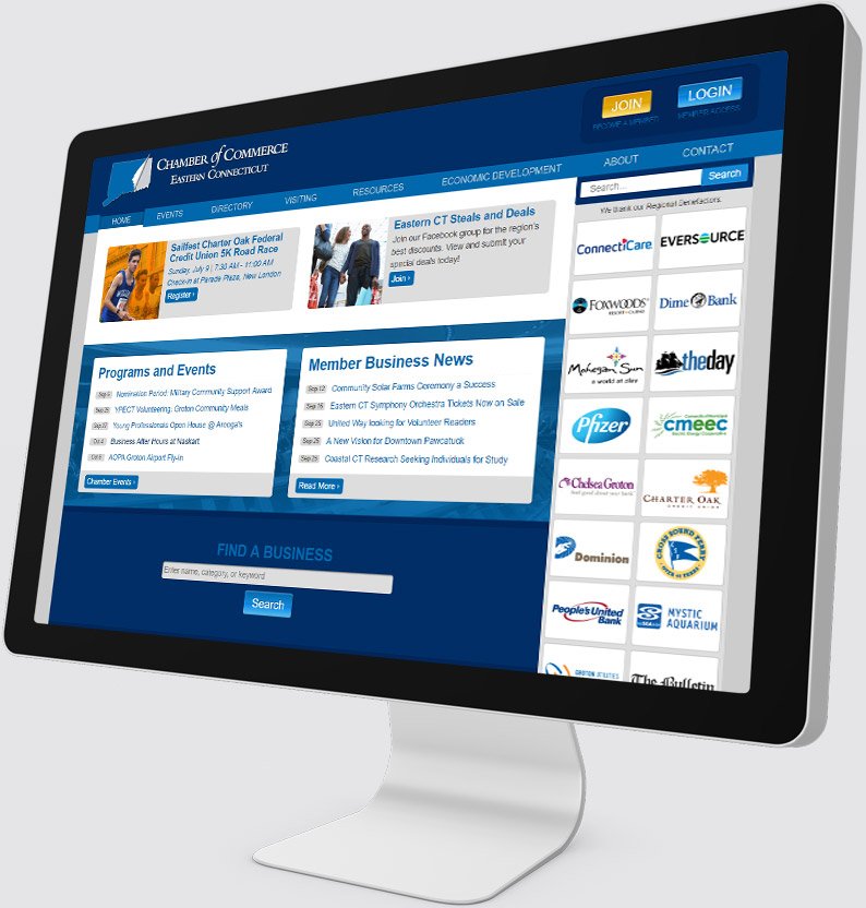 Chamber of Commerce ECT Desktop Website