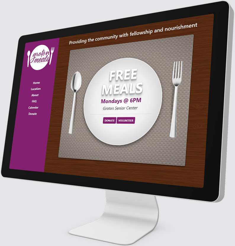 Groton Community Meals Desktop Website